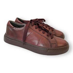 NWT To Boot NY Adam Derrick Colton Lace Up Leather Sneakers in Brandy Brown